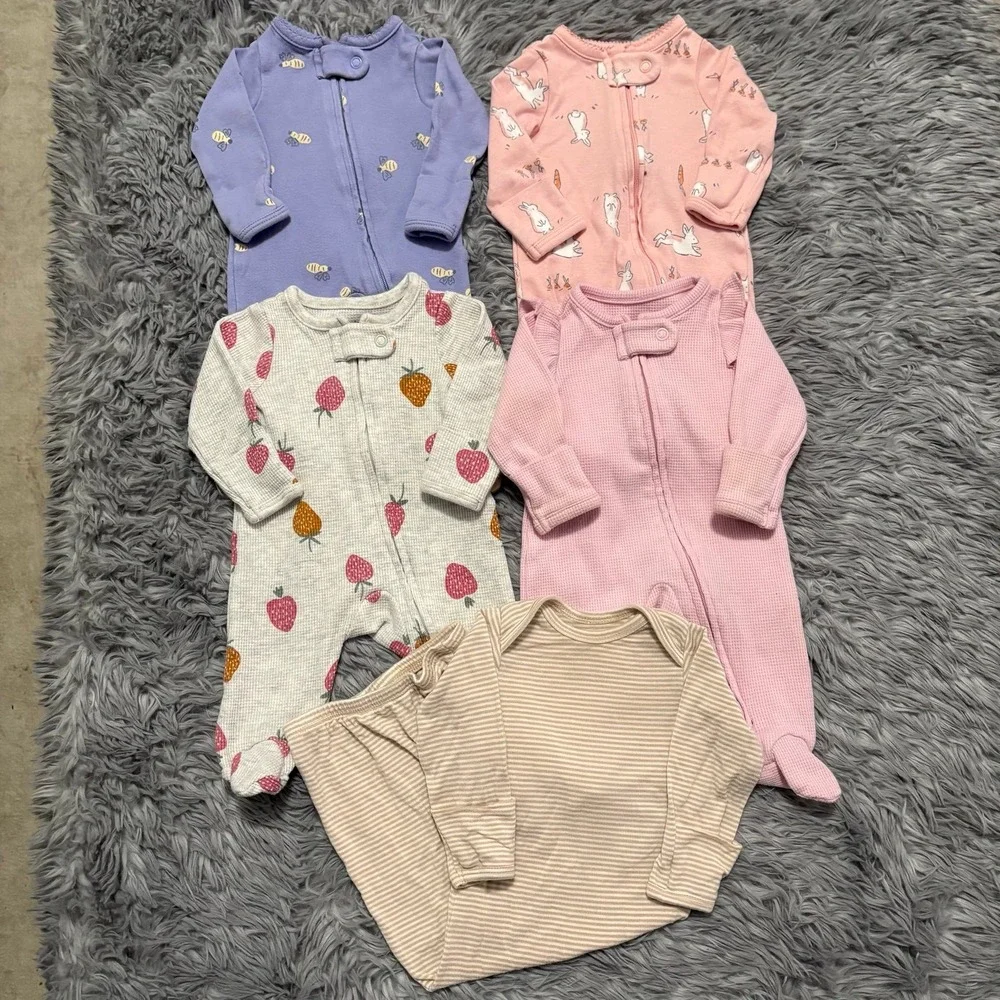 Carters Preemie Sleeper & Gown Bindle Baby Girl Cotton Bamboo